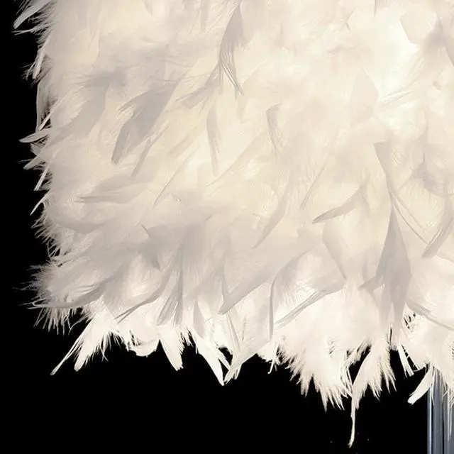 Alt view image 5 of 5 - Table Lamp Feather Lamp Bedside Lamp Living Room Bedroom Lamp Crystal Nordic Romantic Desk Lamp US EU Plug E27 Led Light