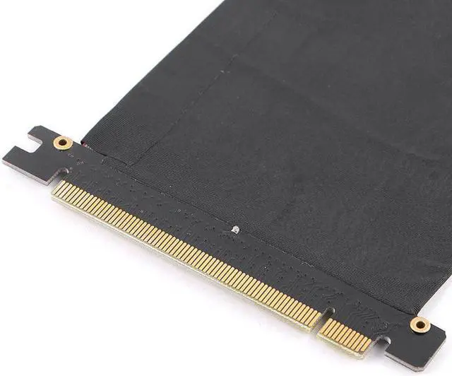 Alt view image 5 of 6 - PCI Express PCI-e3.0 16x Flexible Cable Card Extension Port Adapter High Speed Riser Card Graphics Cards Connector Cable L type