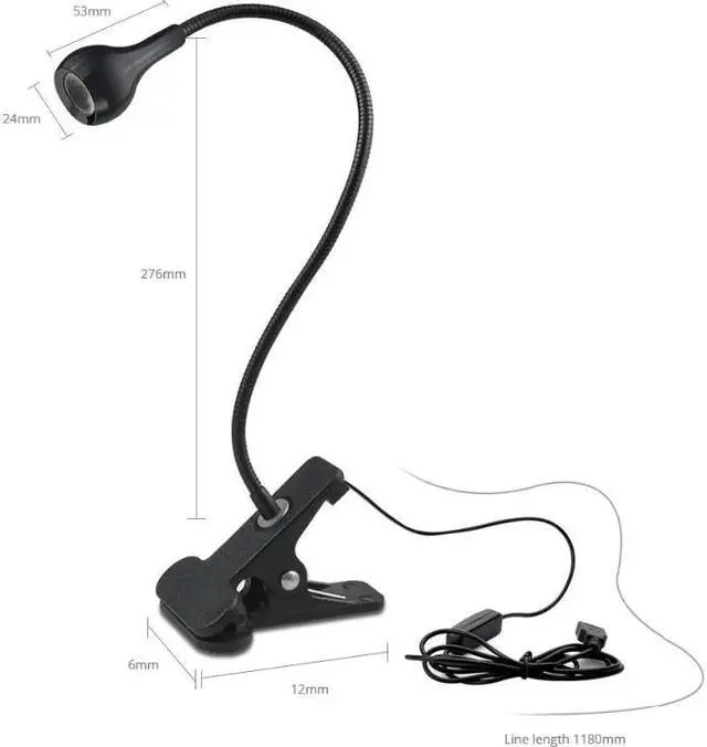 Alt view image 2 of 5 - Desk Lamps USB Cable Powered Table Lamp Bendable  Light lampka biurkowa kids gift lampe de bureau bedroom lighting