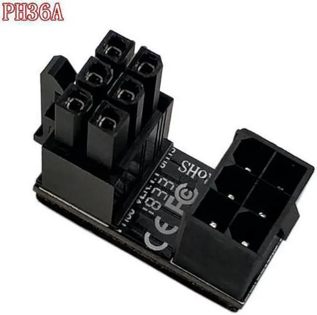 Alt view image 3 of 5 - quality Graphics video Card Power Connector 180 degree adapter with pcie PCI-e 6Pin 6-Pin 8Pin 8-Pin male female connecotor
