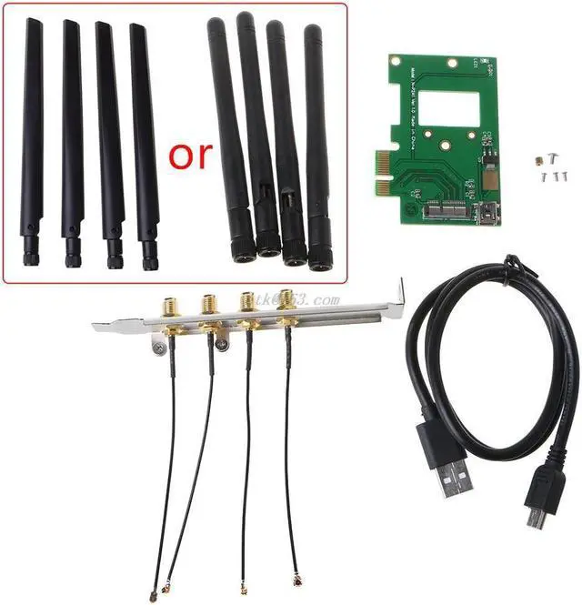 Main image of to PCI-e 1X Adapter Card Converter for Desktop Computer Wireless Module WiFi Net-work Card