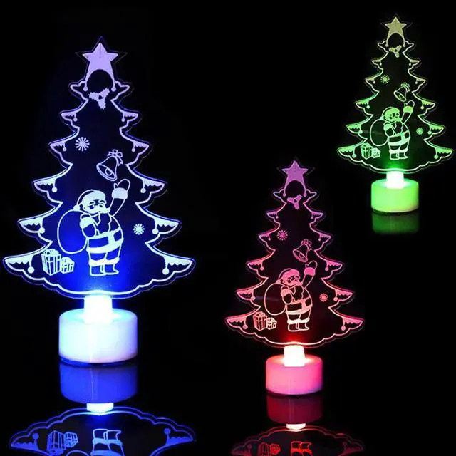 Alt view image 5 of 5 - 3D LED Night Light for Kids Children Home Room Decor  Flash Table Lamp Eiffel Tower Santa Claus Christmas Decoration
