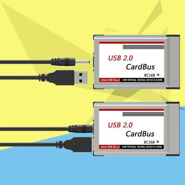 Alt view image 5 of 5 - PCMCIA to USB 2.0 CardBus Converter 2-Ports PCI ExpressCard Adapter post card Add On Cards  Accessories