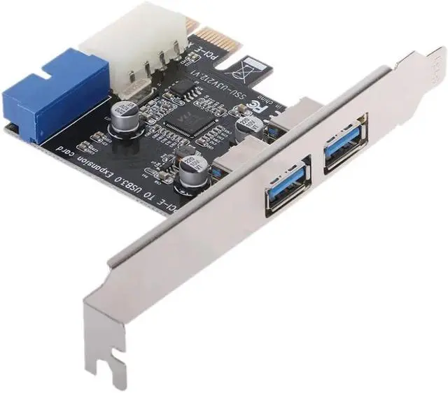 Alt view image 2 of 5 - PCI Express USB 3.0 2 Ports Front Panel with Control Card Adapter 4-Pin & 20 Pin Feb6