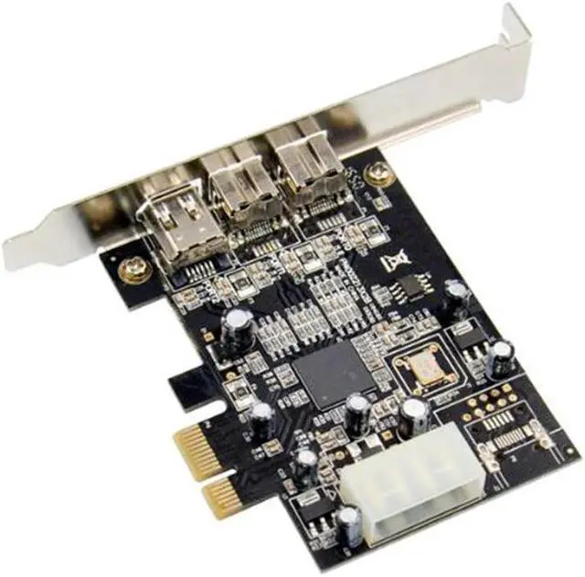 Alt view image 3 of 5 - Express 3 Port Video Capture Expansion Card Firewire XIO2213AZAY Chipset 1394B 1394A e 1.1 X1 Card