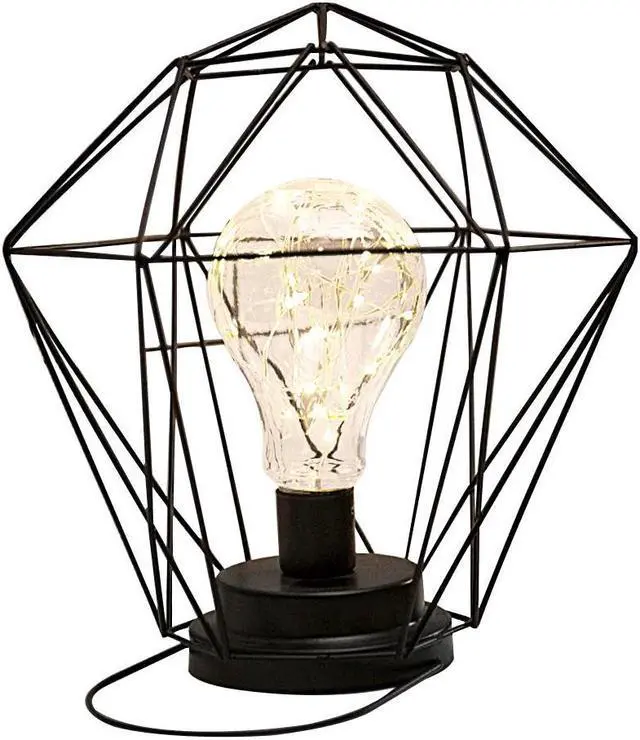 Alt view image 6 of 7 - New Arrival Iron Geometric Shape Table Lamp Nordic Style Home/ Office Decor Pretty Ornament Hot Selling