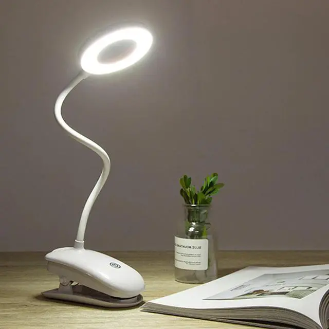 Main image of LED Desk Lamp Touch Clip Study 3Modes Clip Lamp 7000K Eye Protection USB Light Dimmer Rechargeable Stepless Dimmable