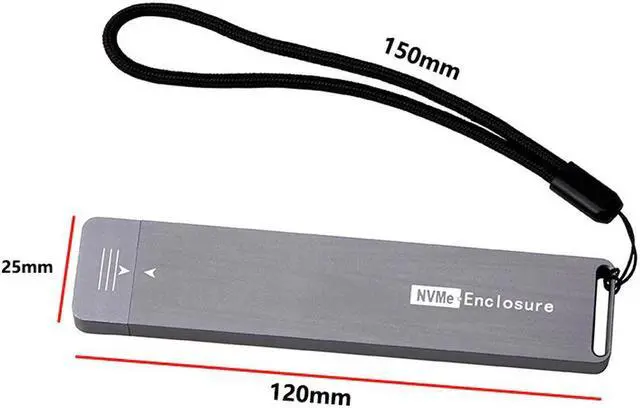 Alt view image 4 of 5 - 3.0 M.2 for NVME External Hard Enclosure PCI-e x4 x2 M2 to Type A M Key SSD Case Box Support 2280 2260 2242 HDD Card Adapter
