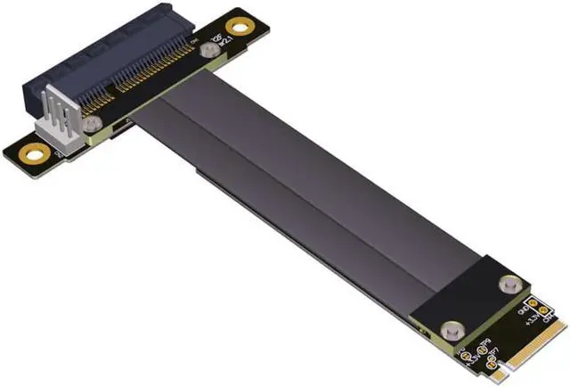 Alt view image 2 of 5 - PCIe x4 3.0 PCI-E 4x To M.2 NGFF NVMe M Key 2280  Card Gen3.0 Cable M2 Key-M PCI-Express Extension cord 32G/bps Cable