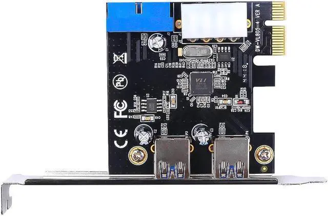 Alt view image 4 of 6 - 2-port USB 3.0 PCI-e Expansion Card PCI express PCIe USB 3.0 hub adapter 2-port USB 3 0 PCI e PCIe express 1x