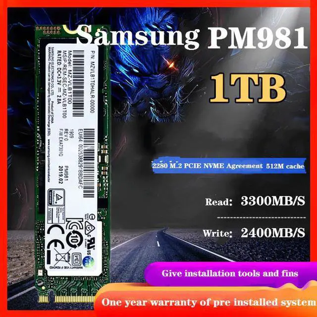 Alt view image 2 of 5 - SSD M.2 PM981 256GB 512GB 1TB Solid State Hard Disk M2 SSD NVMe PCIe 3.0 x4 NVMe Laptop Internal disco duro m.2