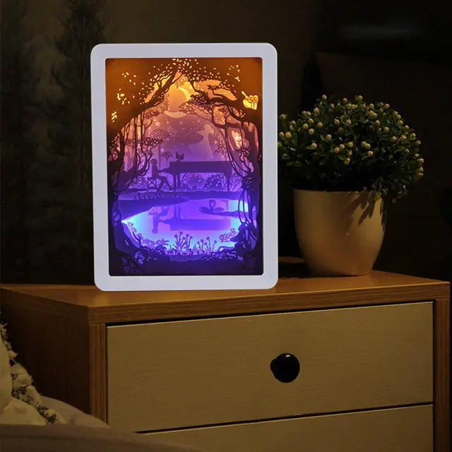 Main image of Laminated Paper Carving Lamp 3D Home Decortion Light Shadow Paper Carved Lights Diy Creative 3D LED Lamp Lampara Light