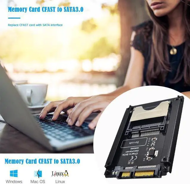 Alt view image 4 of 6 - CFAST to SATA 3.0 HDD Adapter Card SATA Computer 22 Pin Hard Disk Case CFAST memory Card Reader industrial equipment test
