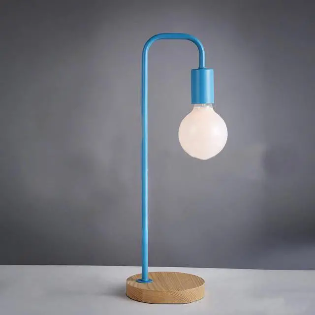 Alt view image 3 of 5 - Rose Gold bedside table lamp Nordic black white living room bedroom study room decor wooden Desk table lights