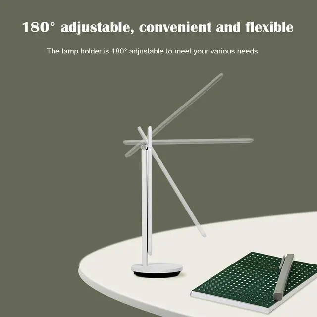 Alt view image 4 of 5 - 2500mAh Stepless Dimmable Desk Reading Light Foldable Rotatable LED Table Lamp DC 5V USB Charging Port Timing Desk Lamp