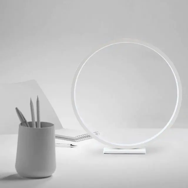 Alt view image 4 of 5 - Modern Touch Table Lamp Circular Simple Acrylic Desk Lamp For Living Room Night light for Bedroom Dimmable Bedside Lamp
