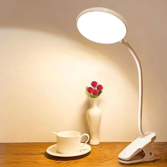 Alt view image 6 of 7 - USB LED Book Light Rechargeable Clip-on Table Desk Lamp Eye Protect Bedroom Reading Light Make Up Book Lamp Nightlight