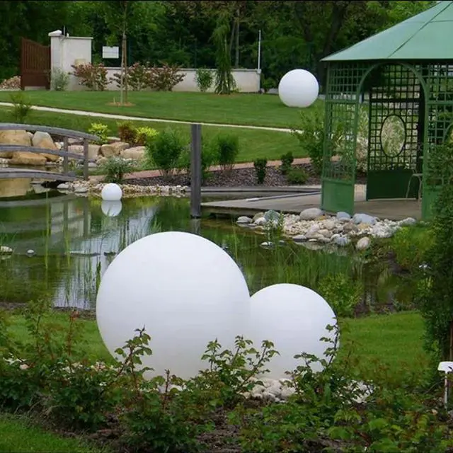 Alt view image 5 of 5 - 35-60cm White Plastic Decoration ball Shell Case Indoor or Outdoor for Home/hotel/garden/siwmming pool Only to Japan