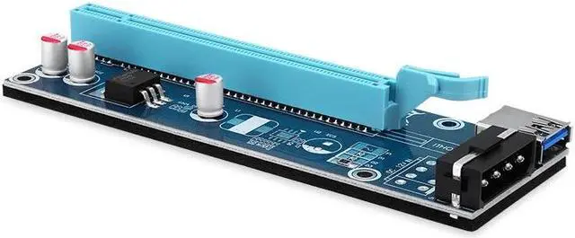 Alt view image 3 of 5 - lowest price PCI Express Riser Card PCI-E 1x to 16x Extender USB 3.0 data Cable&SATA to 4Pin IDE Molex Power cable  006