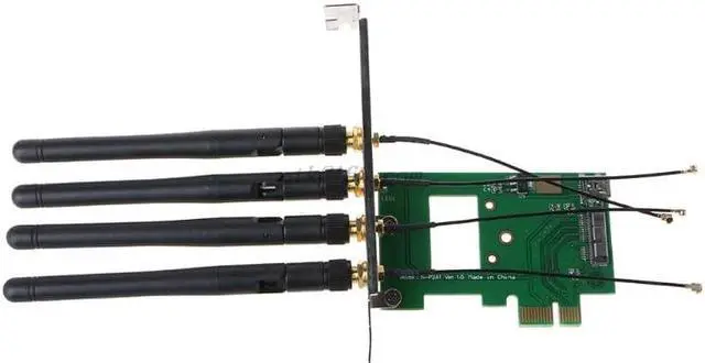 Alt view image 4 of 5 - to PCI-e 1X Adapter Card Converter for Desktop Computer Wireless Module WiFi Net-work Card