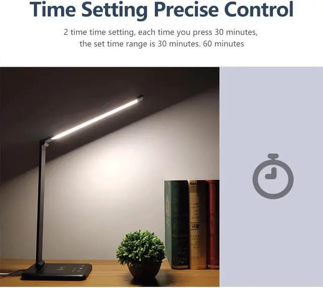 Alt view image 4 of 5 - 52PCS LED Desk Lamp 5 Color Modes x5 Dimable Levels Touch USB Chargeable Reading Eye-protect with timer Led Table lamp