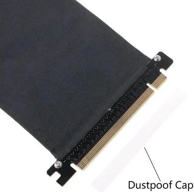 Alt view image 5 of 5 - Express e3.0 16X to 16X Flexible Cable Card Extension Port Adapter 90 Degree Angle High Speed Extender Riser Card