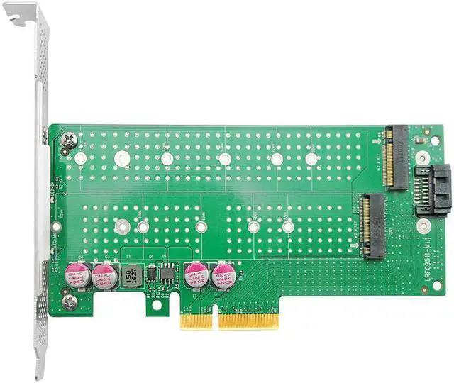 Main image of M.2 NVMe SSD NGFF to PCIe x4 Adapter Card M key+B key Dual Interface Card
