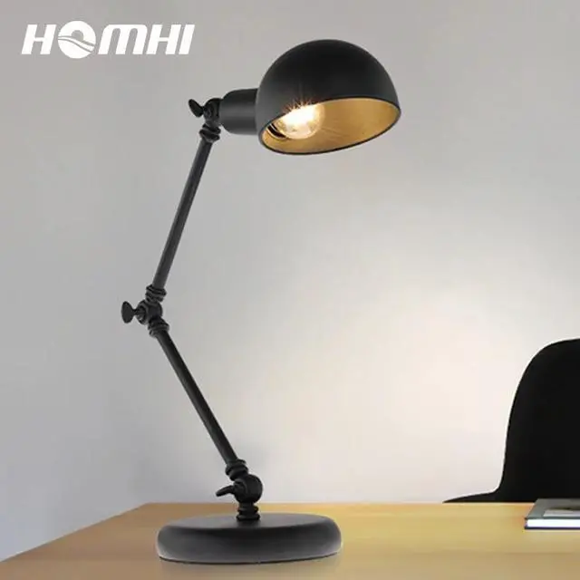 Main image of for living room table top rustic farmhouse table lamp flexo escritorio led art deco vintage office black metal industrial