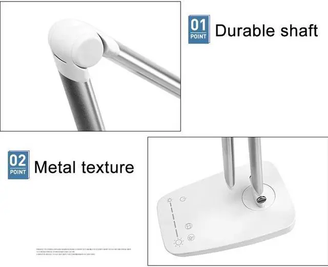 Alt view image 5 of 5 - desk lamp x7 dimmable touch switch 3000K-6000K stepless dimming creative eye protection multifunctional reading lamp ZZD0006