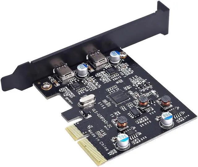 Alt view image 4 of 5 - Add on Cards USB 3.1 Dual 10Gbps 2x Type-C Ports PCI Express  Controller Riser Card Expansion Adapter for Mac Pro Windows Miner