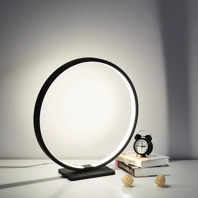 Main image of desk Lamp round Modern LED Table Lamp stepless diming reading lamp Acrylic circle night light Minimalist study desk light
