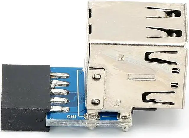 Alt view image 3 of 5 - express add on card 2 Port 9PIN Female to 2 USB 2.0 Female PC Motherboard USB Expansion Adapter Computer Accessories