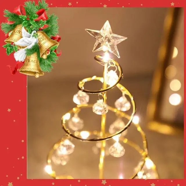 Alt view image 4 of 5 - Light Up Christmas Tree Mini Christmas Tree With Lights Small Accessories Cone Gifts Christmas Desktop New Year Decorati