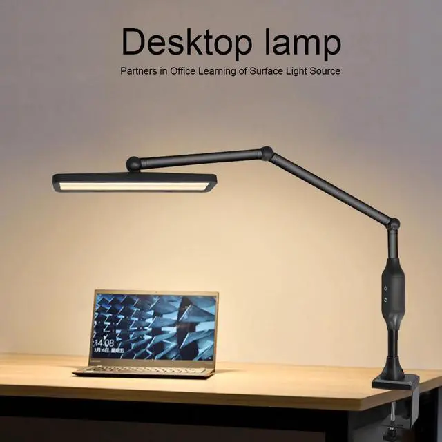 Main image of Arm Clip-on Lamp Adjustable Brightness Remote Control Touch Dimmer LED Table Lamp For Reading Room Business Office Work