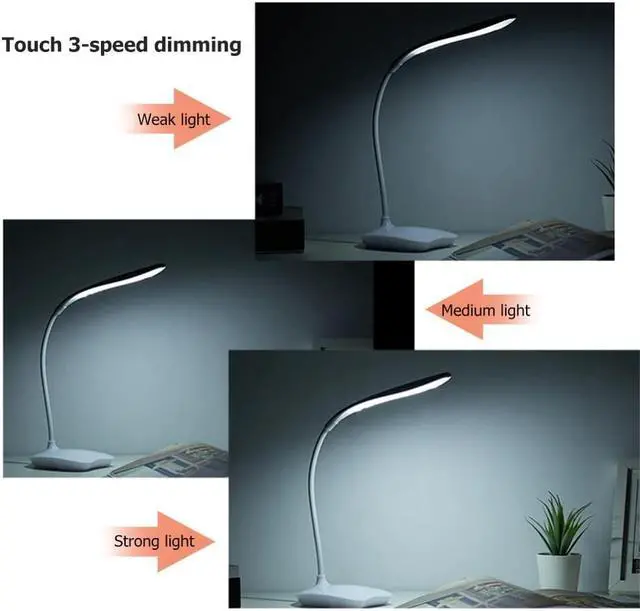 Alt view image 3 of 5 - 14LED Touch Dimmable Led Table Lamp for Living Room Bedroom Bedside Night Light for Kids Reading Study Wireless Bluetooth Audio