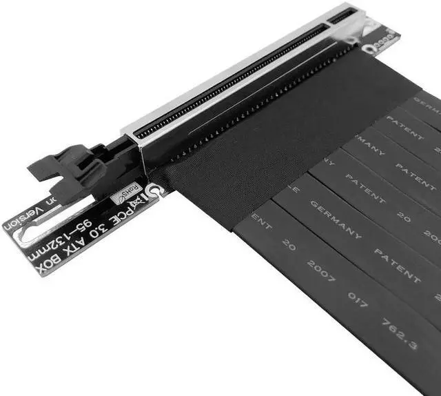 Alt view image 2 of 3 - Riser Cable, 3.0 x16 PCI Express Riser Extender, Flexible High Speed 90 Degree GUP Riser Cable for Graphics Card Vertical