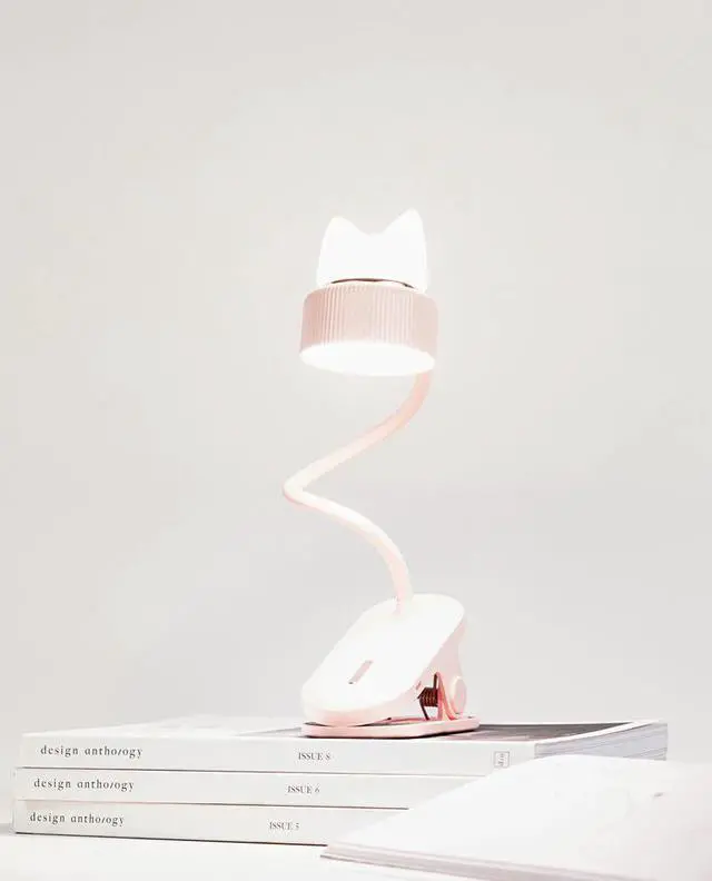 Alt view image 3 of 5 - LED Bed Table Clamp Cat Night Light 2 in 1 for Bed Headboard Book Clamp Light 360 ° Flexible Gooseneck Clip Table Lamp