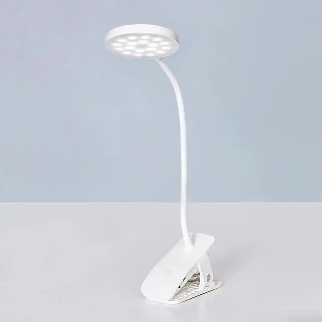 Alt view image 2 of 5 - OUDENGJIANG Clip-on Table Lamp LED read desk lamp study table light Portable 360 ° bending Bedside night light USB charging