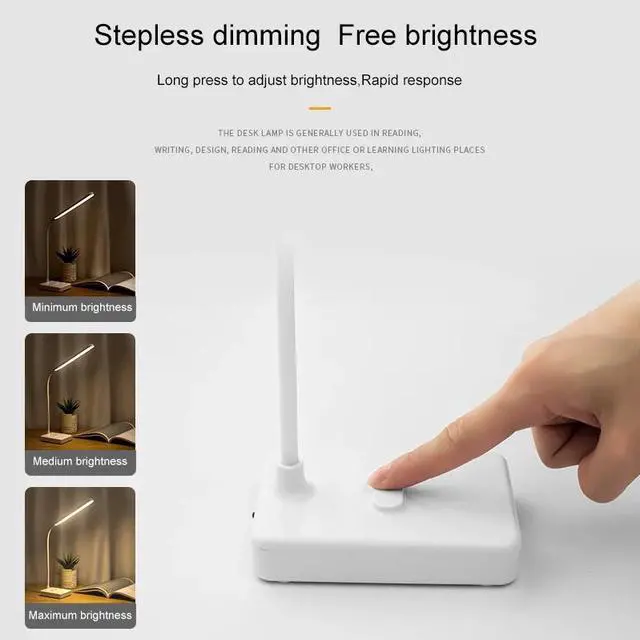 Alt view image 3 of 5 - Lamp Touch Table Lamps For Living Room Gooseneck top Foldable Dimmable Eye Protection Study Lamp Led Light ZZD0008