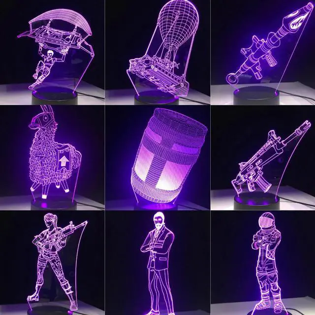 Main image of 3D LED Lamp 7 Colors Touch Switch Table Desk Light Lava Lamp Acrylic Illusion Room Atmosphere Lighting Game Fans Gift All Skins