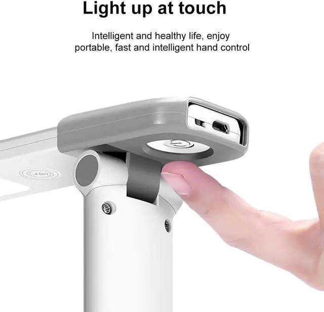 Alt view image 3 of 5 - 2 In 1 Wireless LED Desk Lamps USB Rechargeable Table Lamp For Study 3 Mode Eye Protection Reading Light Portable Wardrobe Light