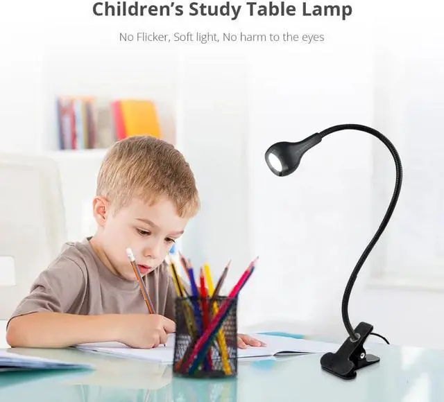 Alt view image 5 of 5 - Desk Lamps USB Cable Powered Table Lamp Bendable  Light lampka biurkowa kids gift lampe de bureau bedroom lighting