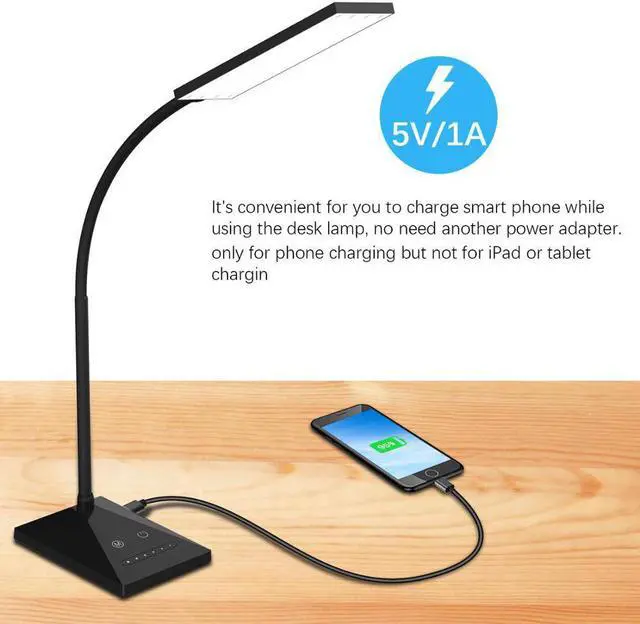 Alt view image 3 of 5 - 12W 72LED Desk Lamp Flexible Touch Sensor LED Reading Dimmable Lamp Night Light