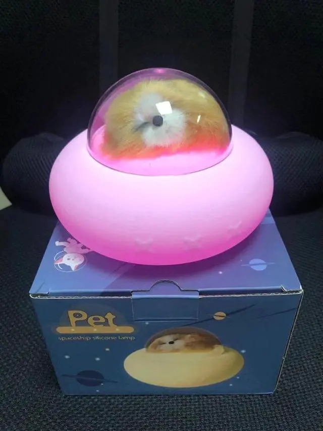 Alt view image 2 of 5 - Cartoon UFO Night Light Pet Spaceship Colorful Lamp Soft Silicone Bedroom Décor for Children Baby Kids Toy Gif USB Charging
