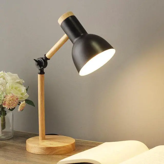 Alt view image 5 of 5 - Nordic Table Lamp Modern Bedroom Bedside Lamp Kids Children Office Reading Study Lamp Adjustable Ins Industrial Desk Lamp E27 EU