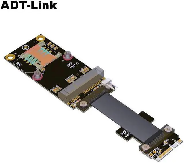 Main image of mPCIe to M.2 key A.E. extension cable , mini pcie mPCI-e Card to NGFF M2 A.E. slot extension adapter cable