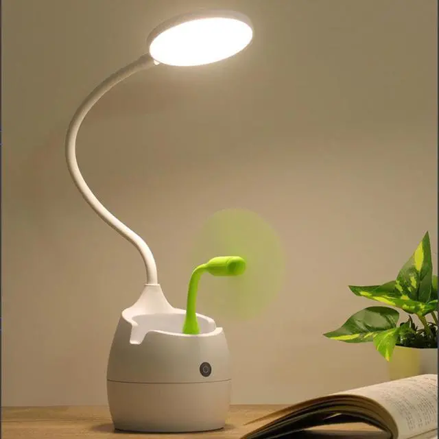 Alt view image 2 of 5 - 2000mAh Rechargeable Table Lamp Storage Pen Hoder Lamps Table 20pcs Led Touch Table Lamp USB Hose Student Led Desk Lamp New