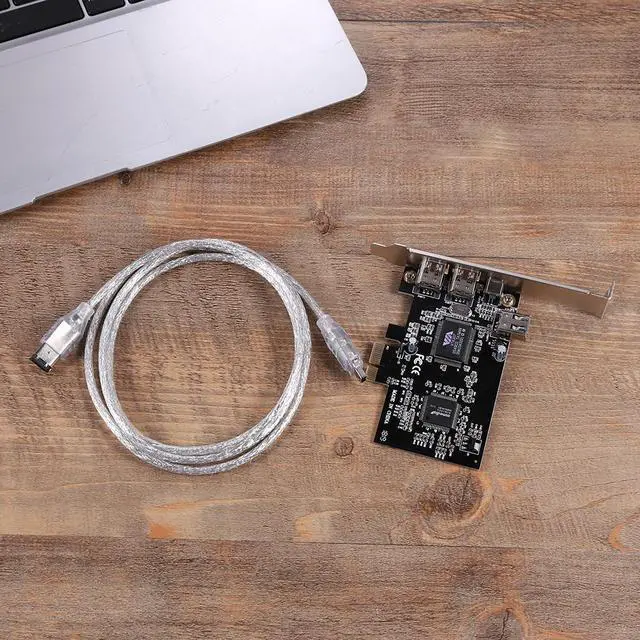 Alt view image 2 of 5 - 3 Ports 1394A Expansion Card PCI-E 1X to IEEE 1394 DV Video Adapter 1x 4Pin 2x 6Pin Controller for Desktop PC for Window 7 8 10