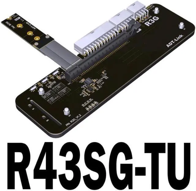 Alt view image 4 of 5 - R43SG Laptop graphics card external to M.2 nvme PCIe3.0 x4 docking station extension adapter riser eGPU For ITX STX NUC notebook