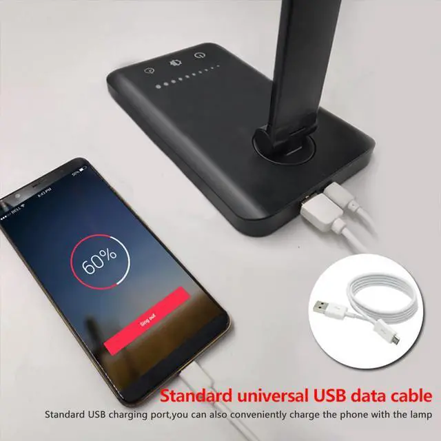 Alt view image 5 of 5 - 52PCS LED Desk Lamp 5 Color x5 Dimable Level Touch USB Chargeable Reading Eye-protect with timer Table lamp Night Light